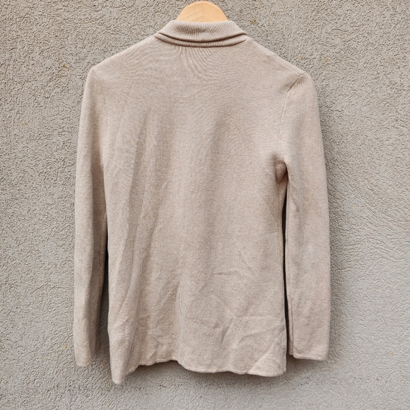 J. CREW Women's Sweater Blazer Extra Small Beige Preppy Academia Neutral - Picture 4 of 9